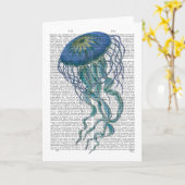 Blauwe kwal kaart (Gele Bloem)