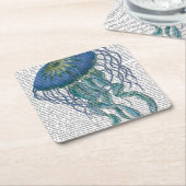 Blauwe kwal kartonnen onderzetters (Schuin)