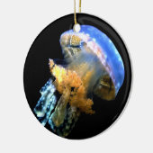 Blauwe kwal keramisch ornament (Links)