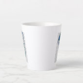 Blauwe kwal latte mok (Voorkant)