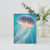 blauwe kwal | Ocean Animal Painting Briefkaart (Staand voorkant)