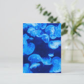 Blauwe kwal onder water briefkaart (Staand voorkant)