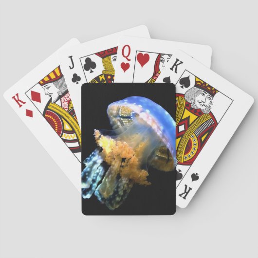 Blauwe kwal pokerkaarten (Achterkant)