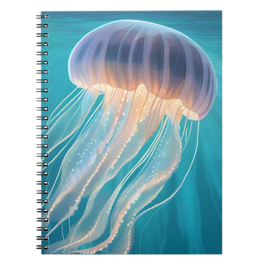 Blauwe kwal | Schilderij van oceandier Notitieboek (Voorkant)