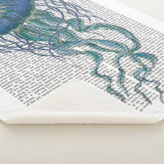 Blauwe kwal sherpa deken (3/4)