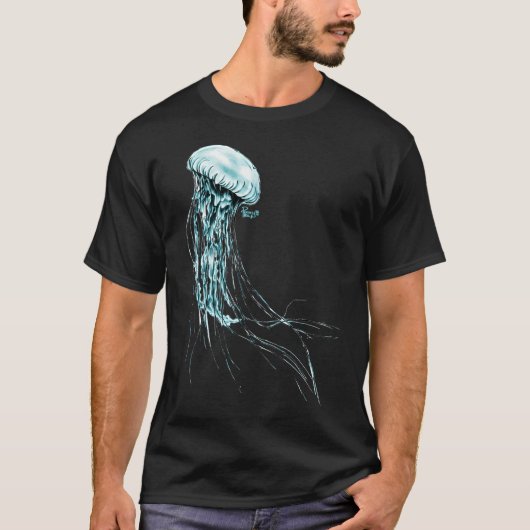 Blauwe kwal t-shirt (Voorkant)