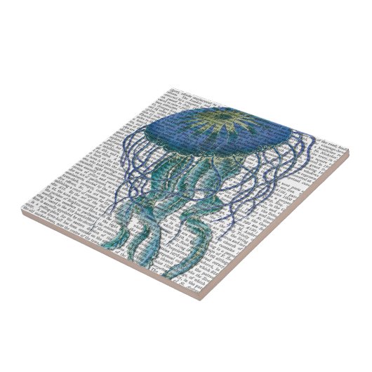 Blauwe kwal tegeltje (Zijkant)