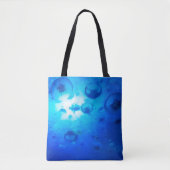 Blauwe kwal tote bag (Voorkant)