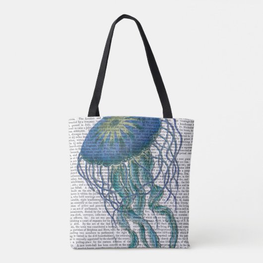 Blauwe kwal tote bag (Achterkant)