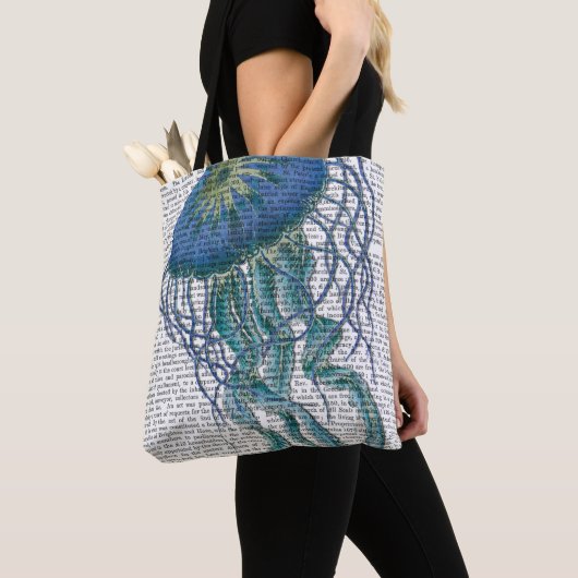 Blauwe kwal tote bag (Dichtbij)