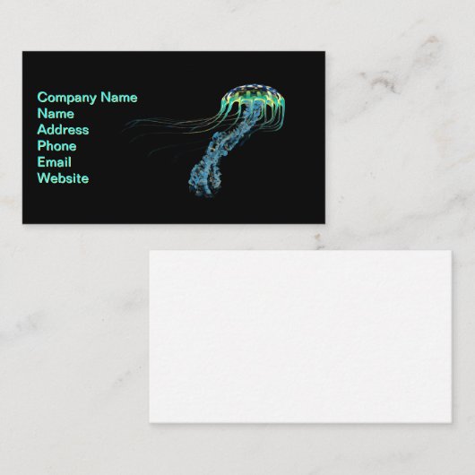 Blauwe kwal visitekaartje (Voorkant / Achterkant)
