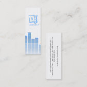 Blauwe kwalificator mini visitekaartje (Voorkant / Achterkant)