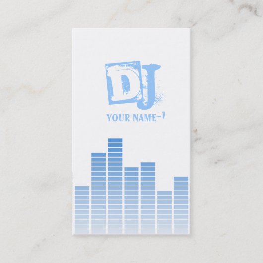 Blauwe kwalificator visitekaartje (Voorkant)