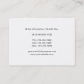 Blauwe kwalificator visitekaartje (Achterkant)