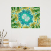 Blauwe kwallen (afdrukken) poster (Keuken)