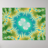 Blauwe kwallen (afdrukken) poster (Voorkant)