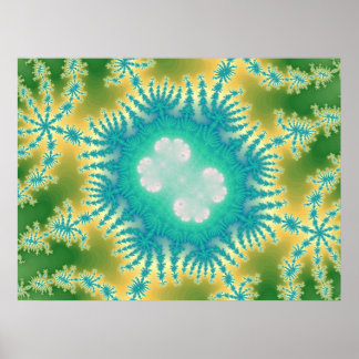 Blauwe kwallen (afdrukken) poster