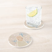 Blauwe kwallen onderzetter (Zijkant)