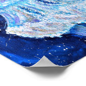 Blauwe kwallen schilderen poster (Hoek)