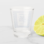 Blauwe Laatste Plons Bruidsfeest Shot Glas (Achterkant)