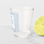 Blauwe Laatste Plons Bruidsfeest Shot Glas (Rechts)