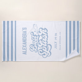 Blauwe Laatste Spat Bruidsmeisje Strandlaken