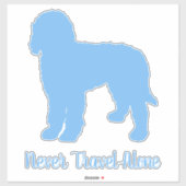 Blauwe labradoodle Dog Car Decal, Vinyl Sticker (Vel)