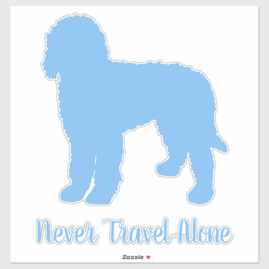 Blauwe labradoodle Dog Car Decal, Vinyl Sticker (Vel)
