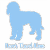 Blauwe labradoodle Dog Car Decal, Vinyl Sticker (Voorkant)