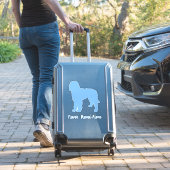 Blauwe labradoodle Dog Car Decal, Vinyl Sticker (Koffer Insitu)