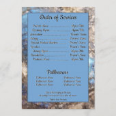 Blauwe Labradorietsteen met citaat en vierkante fo Programmakaart (Achterkant)