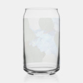 Blauwe Lacecap Hydrangea Bloom Floral Blikvorm Glas (Achterkant)