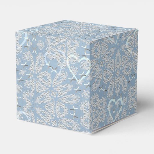Blauwe Lacey Hearts You Cupcake Box Bedankdoosjes (Achterkant)