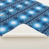 Blauwe Lach Liefde Live Bloemig Deken (3/4)