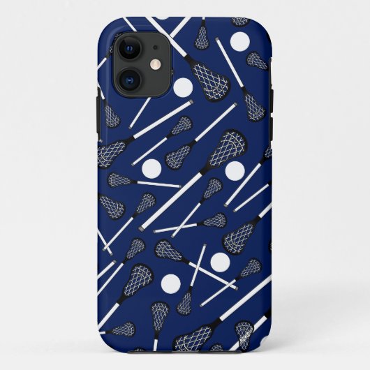 Blauwe lacrosse marineslijm Case-Mate iPhone case (Achterkant)