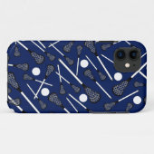 Blauwe lacrosse marineslijm Case-Mate iPhone case (Achterkant (horizontaal))