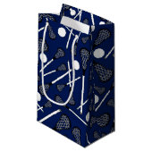 Blauwe lacrosse marineslijm klein cadeauzakje (Voorkant Gekanteld)