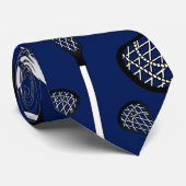 Blauwe lacrosse marineslijm stropdas (Opgerold)