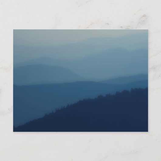 Blauwe lagen briefkaart (Voorkant)