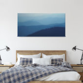 Blauwe lagen canvas afdruk (Insitu (Slaapkamer))