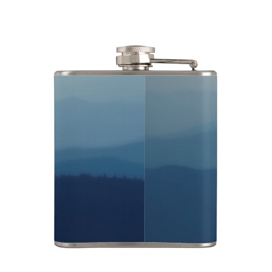 Blauwe lagen heupfles (Achterkant)