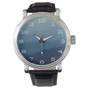 Blauwe lagen horloge