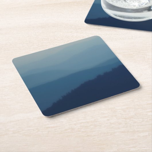 Blauwe lagen kartonnen onderzetters (Schuin)