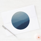 Blauwe lagen ronde sticker (Envelop)