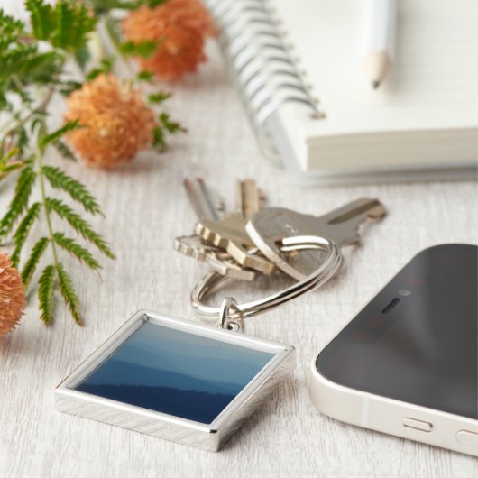 Blauwe lagen sleutelhanger (Zijkant)