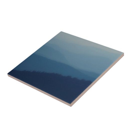 Blauwe lagen tegeltje (Zijkant)