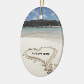 Blauwe lagune, Bahamas - Hartelijk dank, getekend  Keramisch Ornament (Links)