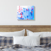 Blauwe lagune canvas afdruk (Insitu (Slaapkamer))