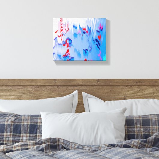 Blauwe lagune canvas afdruk (Insitu (Slaapkamer))