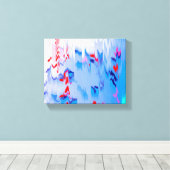 Blauwe lagune canvas afdruk (Insitu (Houten vloer))